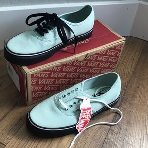 Women’s size 8.5 Vans. Brand new. Light mint green